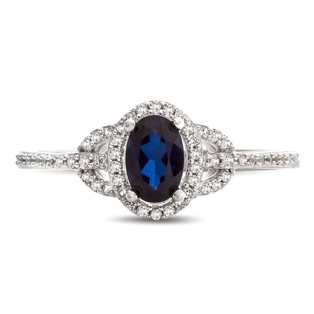 Sparkling Sapphire and Diamond Ring